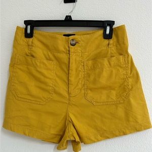 Anthropologie Maeve Linen Shorts - The Collette - in Yellow, Size 29